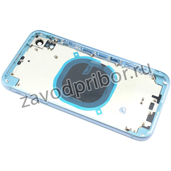 Задняя крышка (корпус) в сборе с рамкой для Apple iPhone XR blue