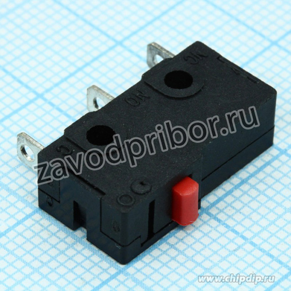 SM5-00N-115, (250V 3A для навесного монтажа.), Микропереключатель 3А 250В, прямые выводы с отверстием