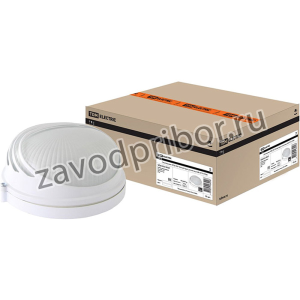 Светильник НПБ1307 белый/круг ресничка 60Вт IP54 TDM