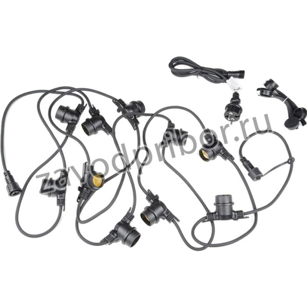 UDL-K121 10/E27/5M 5C IP65 BLACK BELT-LIGHT Гирлянда Белт-лайт шаг 50см UL-00007150