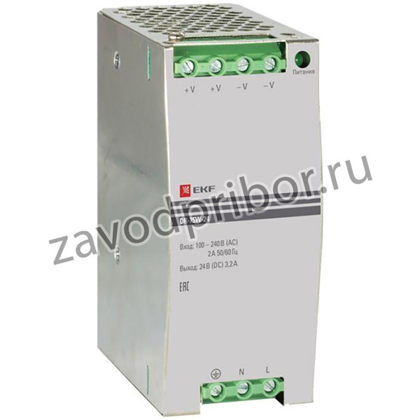 Блок питания 24В DR-75W-24 EKF dr-75w-24