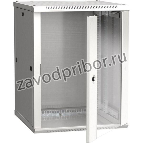 Шкаф коммутационный ITK Linea W (LWR3-18U66-GF) настенный 18U 600x600мм пер.дв.стекл задн.дв.стал.лист 90кг серый 500мм 41кг 200град. 900мм