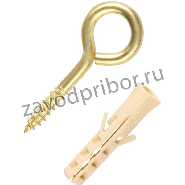 Петля-шуруп латунир. L20 х d3,9 x O8 мм 3 шт. 13 4829 1