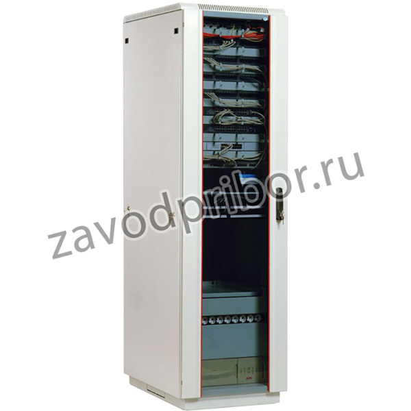 Шкаф коммутационный ЦМО (ШТК-М-47.6.8-1ААА) напольный 47U 600x800мм пер.дв.стекл задн.дв.стал.лист 2 бок.пан. направл.под закл.гайки 1010кг