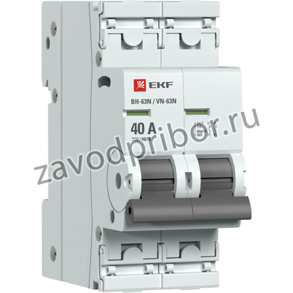 Выключатель нагрузки 2п 40А ВН-63N PROxima EKF S63240