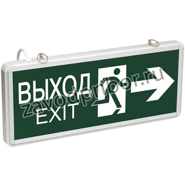 Светильник светодиодный ССА 1003 "ВЫХОД-EXIT" стрелка/фигура 3Вт аварийный двусторонний IEK LSSA0-1003-003-K03