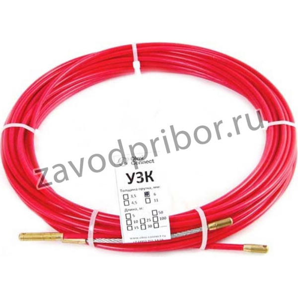 Протяжка для кабеля УЗК, мини, d=6 мм, L=100 м, в бухте, красный СП-Б-6/100