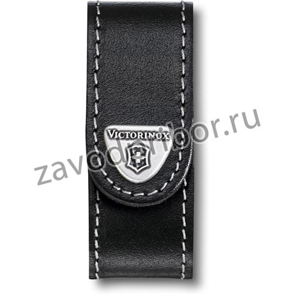 4.0519, Чехол на ремень Victorinox для Nail Clip 580, на липучке, кожаный, чёрный
