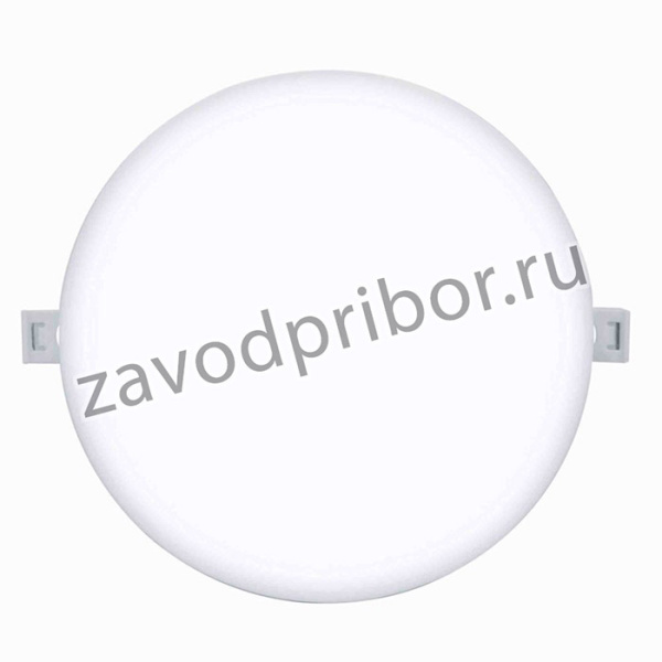 06-56 Светодиодная панель встраиваемая круглая 220В, 24Вт, CRI:80Ra, 1920Лм, Ф 220/208 мм, алюминиев