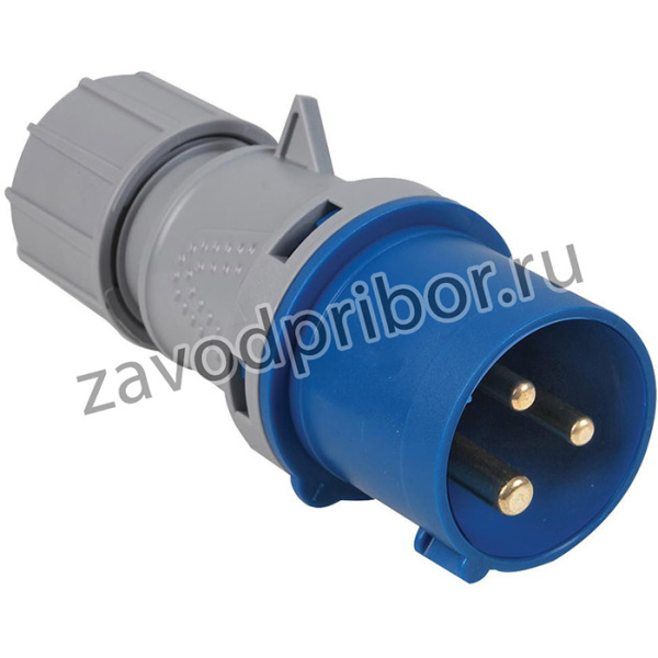 IS1016RQW, Разъем Pin & Sleeve, 16 А, 230 В, Монтаж на Кабель, Штекер, 2P+E, Синий