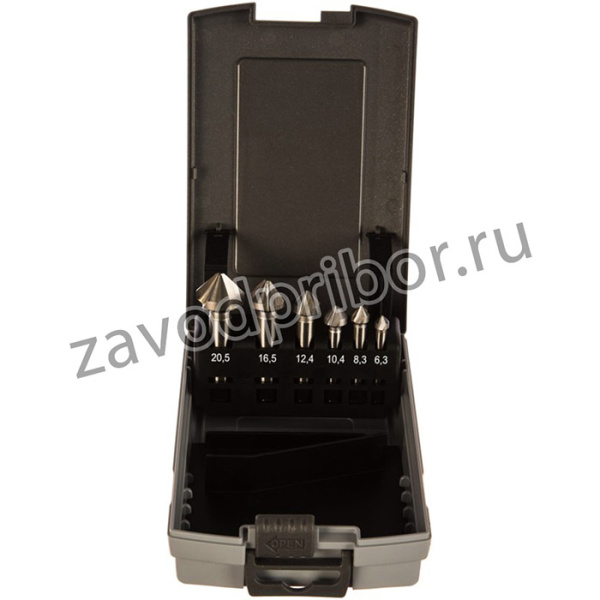 Набор зенковок 90° 6.3 - 20.5мм HSS 6шт 741806