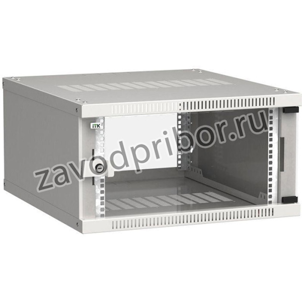 Шкаф LINEA WE 6U 600x650мм дверь стекло сер. ITK LWE3-06U67-GF