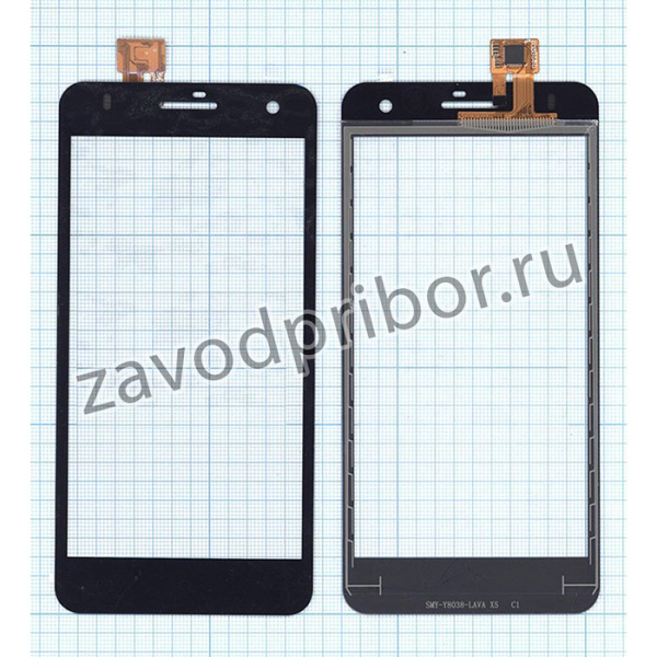 Сенсорное стекло (тачскрин) для Fly IQ4512 EVO Chic 4 Quad черное