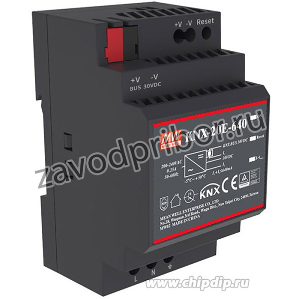 KNX-20E-640, Блок питания для шины KNX,30В,0.64А,19.2Вт