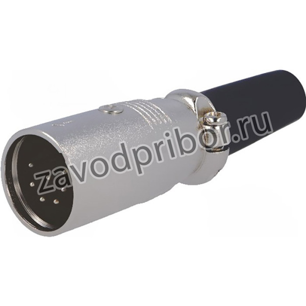 XLR-7W, Вилка, XLR, "папа", PIN 7, прямой, на провод
