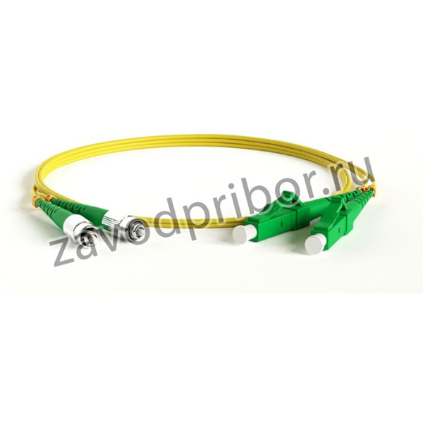 01 Патч-корд волоконно-оптический (шнур) Hyperline, SM 9/125 (OS2), FC/APC-LC/APC, 2.0 мм, duplex, LSZH, 2м, желтый