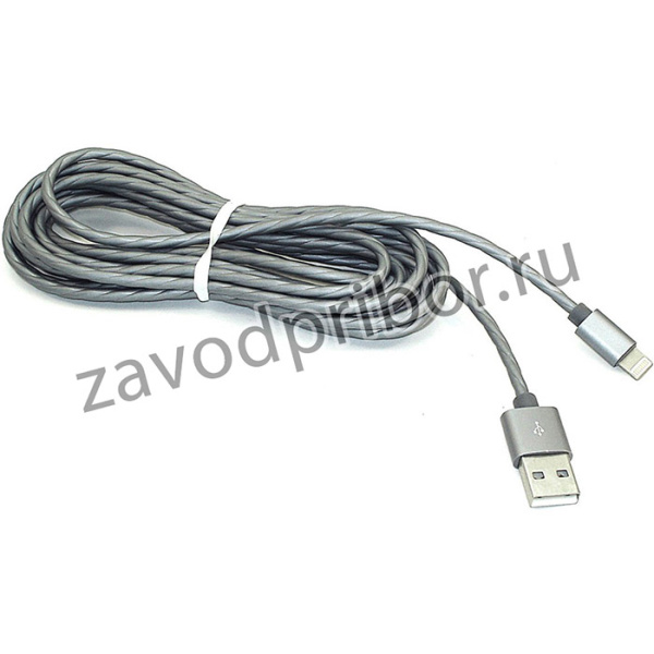 Кабель для зарядки Apple USB - Lightning 8pin 1 м, серый