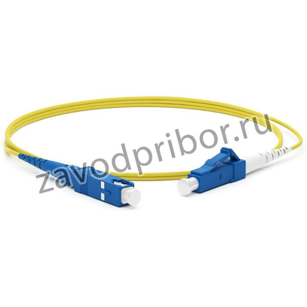 01 Патч-корд волоконно-оптический (шнур) Hyperline, SM 9/125 (OS2), LC/UPC-SC/UPC, 2.0 мм, simplex, LSZH, 1м, желтый