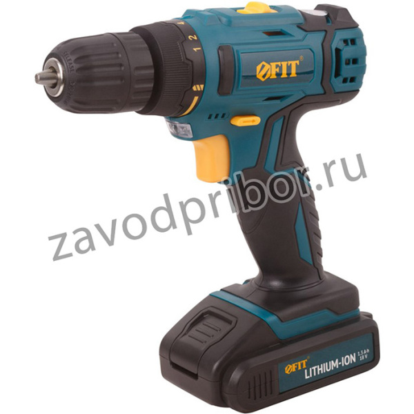 80189, Дрель-Шуруповерт акк. 18,0 В; 0-400/1450 об/мин; 29,0 Нм; 2 (Li-Ion) 1,3 Ач; 1,5 ч.; рез. накл.; кейс