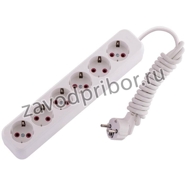 Удлинитель 6х2м с заземл. 16А IP20 Lila LEZARD 720-0602-601