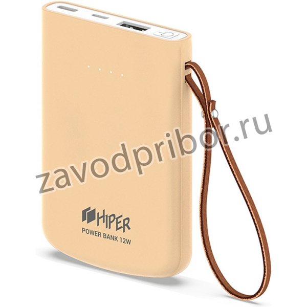 Внешний аккумулятор HIPER TRAVEL 5K Peach Li-Pol 5000 mAh 2.1A 2xUSB 1xType-C розовый