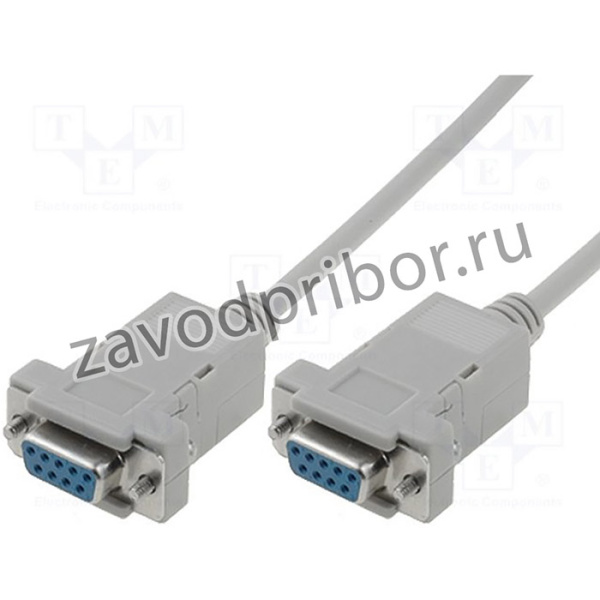 AK-610100-030-E, Кабель, D-Sub 9pin гнездо, с обеих сторон, 3м, серый