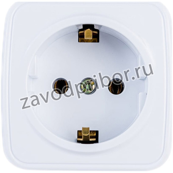 320201 Розетка 2PE Schuko, 16А250В, IP20, ОУ, Polo, белый Б0036098