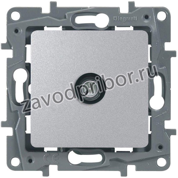 Розетка телевизионная TV СП Etika 2дБ 0-2400МГц с топологией "звезда" механизм алюм. Leg 672451