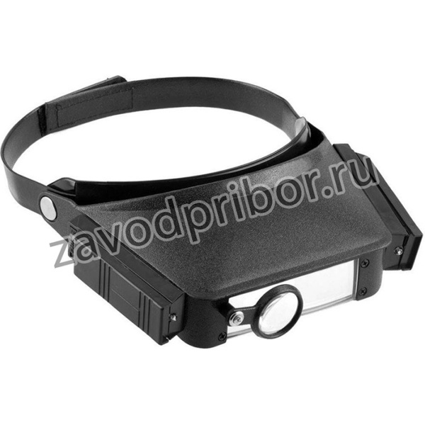 Лупа налобная 1.8/2.3/3.7/4.8x с подсветкой 2 лампы PL4415