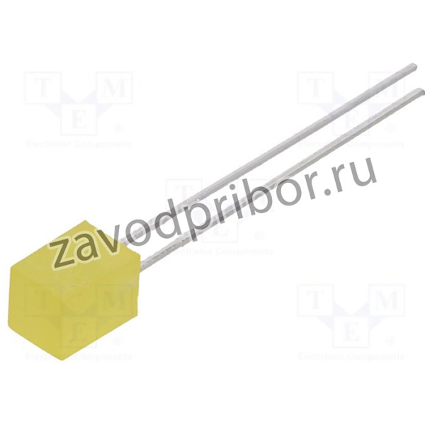 LL-553YD1E-2Y, LED; квадратная; 5x5мм; желтый; 7?15мкд; 146°; Поверхность: плоская
