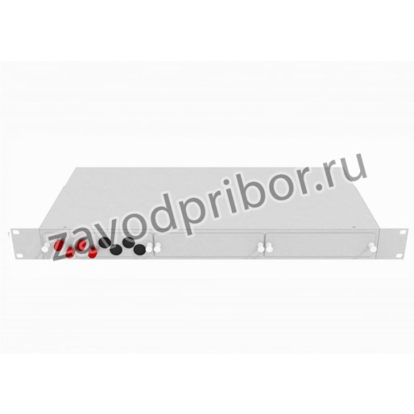 Оптический стоечный кросс 19, одномодовый, укомплектованный, КРС-Top-1U-04ST/U-OS2-GY