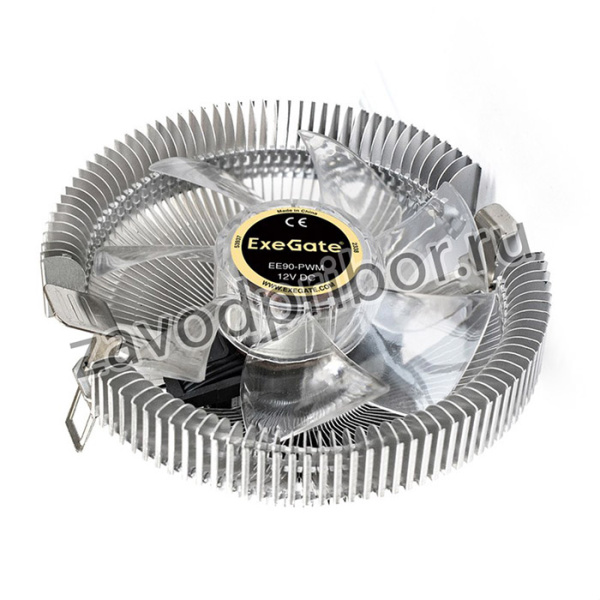 Кулер ExeGate EE90-PWM (Al, LGA775/1150/1151/1155/ 1156/1200/1700/AM2/ AM2+/AM3/AM3+/AM4/ FM1/FM2/754/939/940, TDP 75W, Fan 90mm, PWM, 800-2