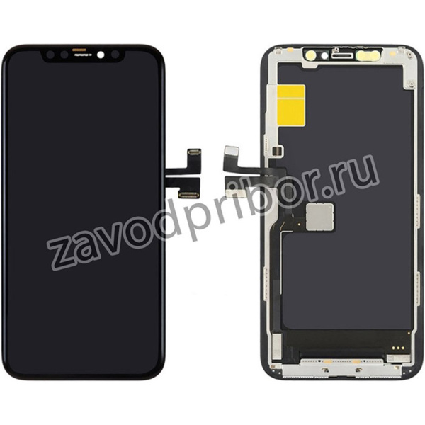 Дисплей (экран) в сборе с тачскрином для iPhone 11 Pro черный с рамкой (OLED LCD)