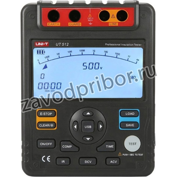 UT512 Измеритель сопротивления изоляции цифровой, порт USB 00-00000189