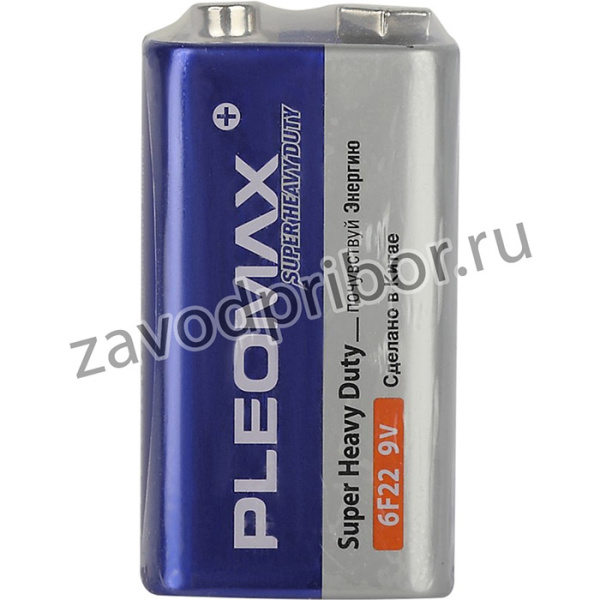 Батарейки Pleomax 6F22-1S SUPER HEAVY DUTY Zinc