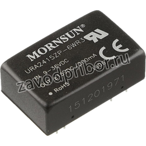 URA2415ZP-6WR3, DC/DC преобразователь, 6Вт, вход 9-36В, выход 15,-15В/200мА