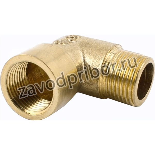Уголок для компрессора резьба наруж. и внутр.1/4 латунь 4311