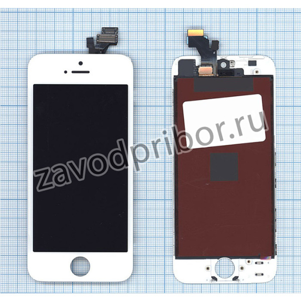 Дисплей (экран) в сборе с тачскрином для iPhone 5 (LT) белый