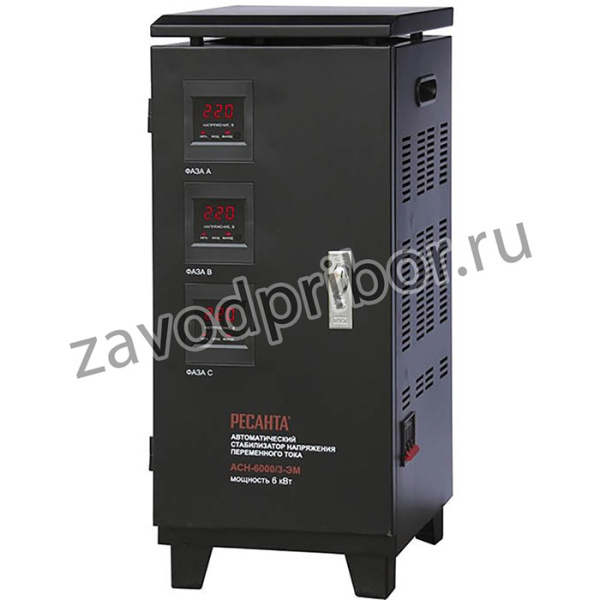 Стабилизатор трехфазный АСН- 6 000/3 Ресанта, , шт