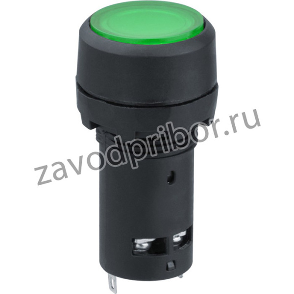 Кнопка Navigator 82 821 NBI-B-09-G зеленая с подсветкой d22мм 230В NO+NC