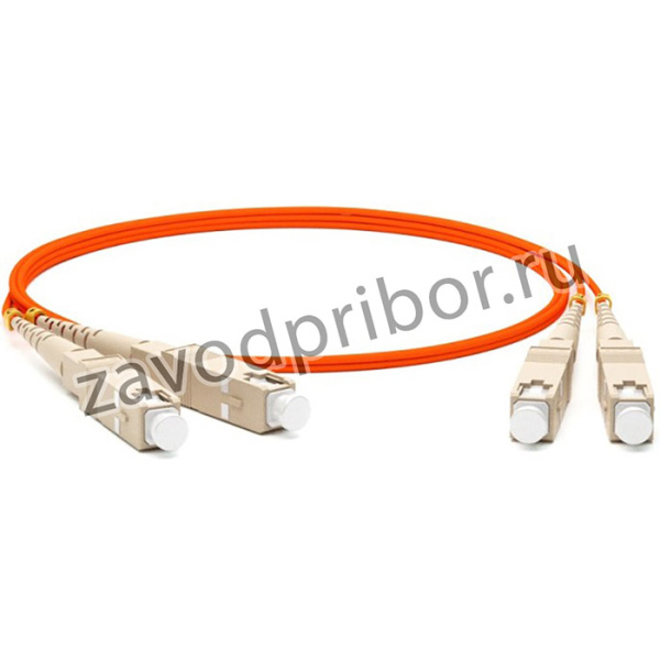 01 Патч-корд волоконно-оптический (шнур) Hyperline, MM 50/125, SC-SC, 2.0 мм, duplex, LSZH, 1м, оранжевый