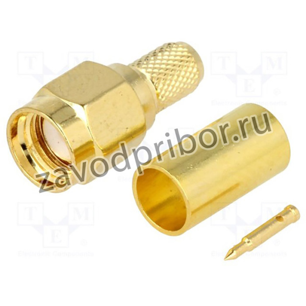 SMA-011NP, Вилка SMA "папа" прямой RG58 обжим провод