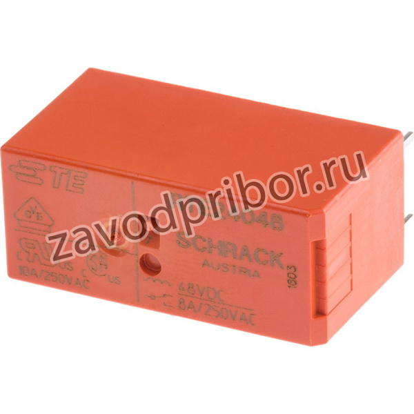 RTE24048, Реле-Конфиг 2C, Uкатушки 48 ВDC, Iкомм 8 А, UAC 250 В