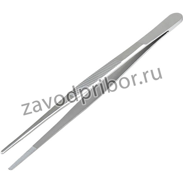 12-0365, Пинцет прямой, рифленый 155мм ПРОФИ