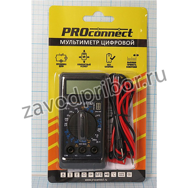 Мультиметр цифровой M182(DT-182); приб мультиметр\цифр\M182 (DT-182)\\PROCONNECT