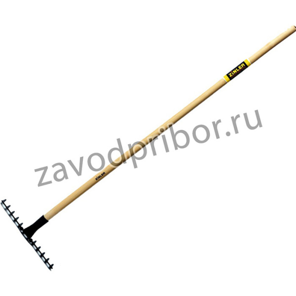 Грабли ZINLER 12 зубьев с дерев.черенком 1200мм (ГРП12Ч11)