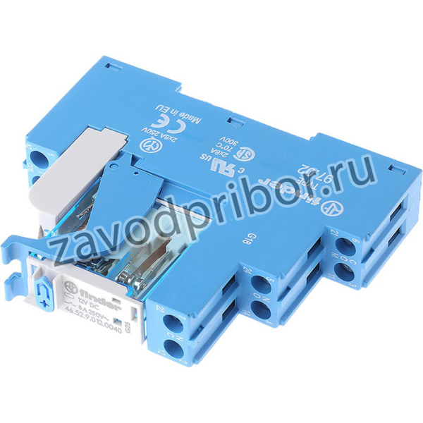 4C0290120050SPA, Интерфейсные модули реле, Светодиод + диод, Контакты AgNi, 2CO 8A, 12VDC