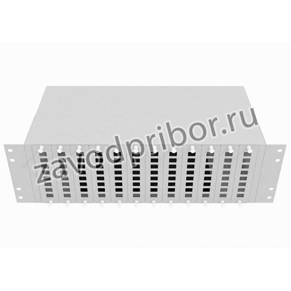 Оптический стоечный кросс 19, 96 SC/DLC адаптеров, 3U, серый, КРС-Top-3U-96SC/DLC-GY