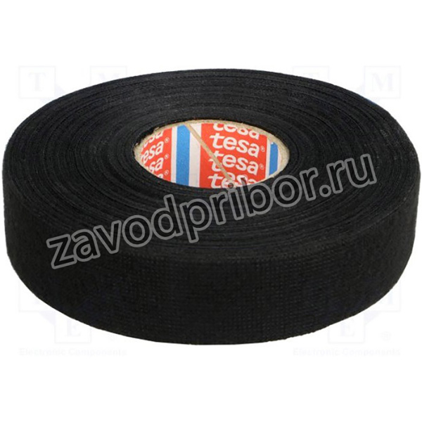 TESA-51608-38, Лента: тканевая, W: 38мм, L: 25м, Thk: 300мкм, Automotive, черный