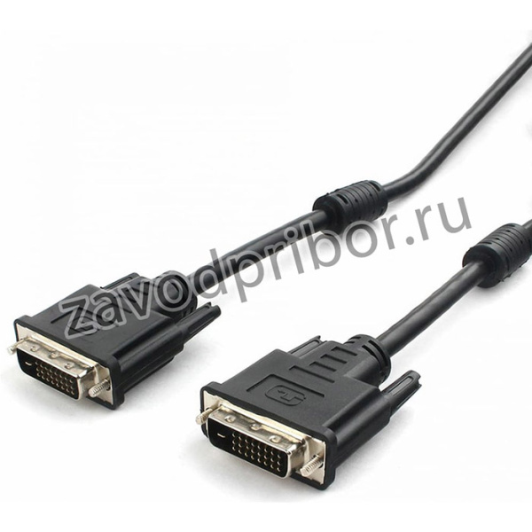 Кабель DVI-D dual link Cablexpert CC-DVI2L-BK-6, 25M/25M, 1.8м, CCS, черный, экран, феррит.кольца, пакет